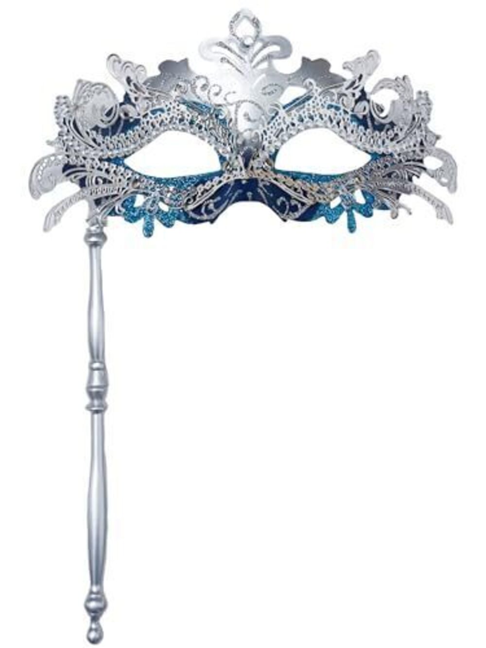 6810 Masquerade Mask with Stick Elegant Handheld Venetian Masks for Prom